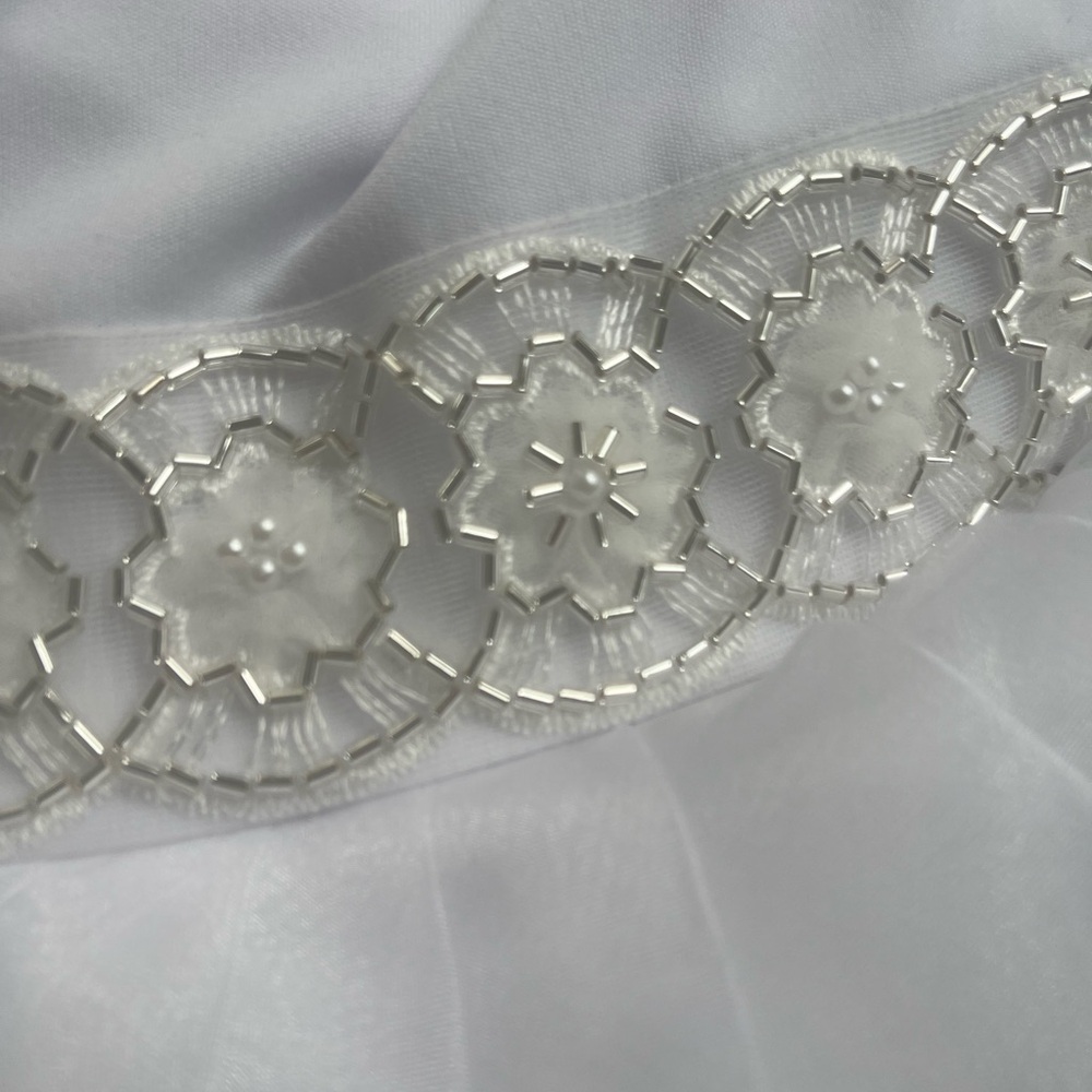 White girls couture christening flower girl semi glitz natural pageant dress - Picture 3 of 7